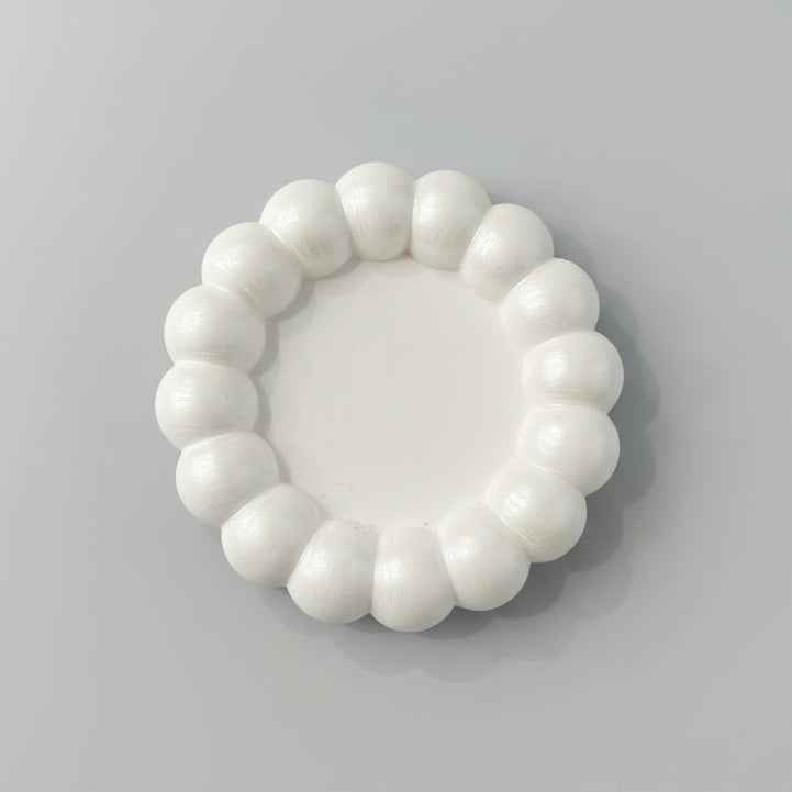 Bubble Dream Round Tray, alternate view of the handmade bubble-textured round tray