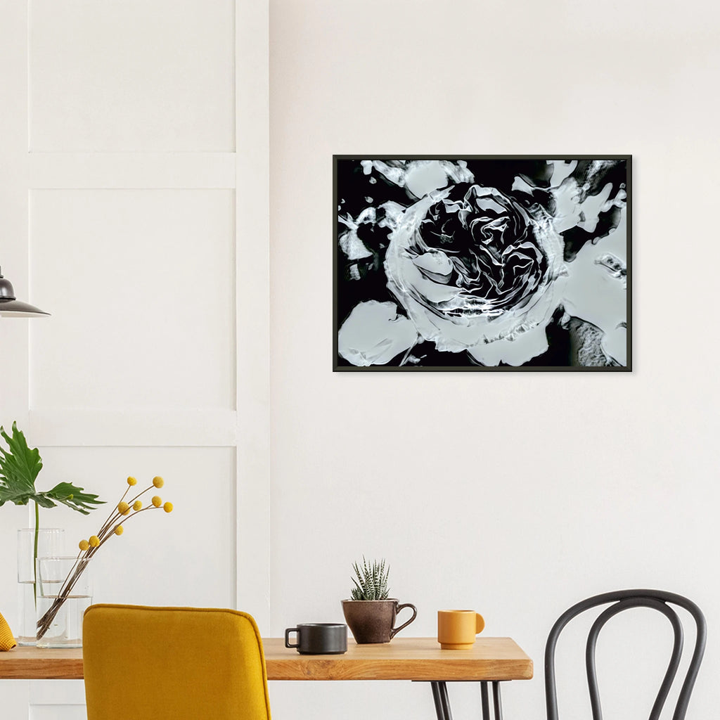  'ALUMNI' framed fine art giclée print in a dining room