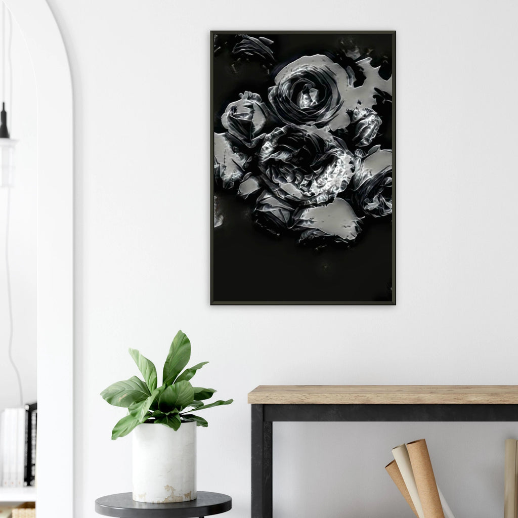 'CELEBRATIONS' framed fine art giclée print above a side table