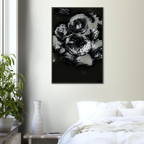 'CELEBRATIONS' framed fine art giclée print in a bedroom