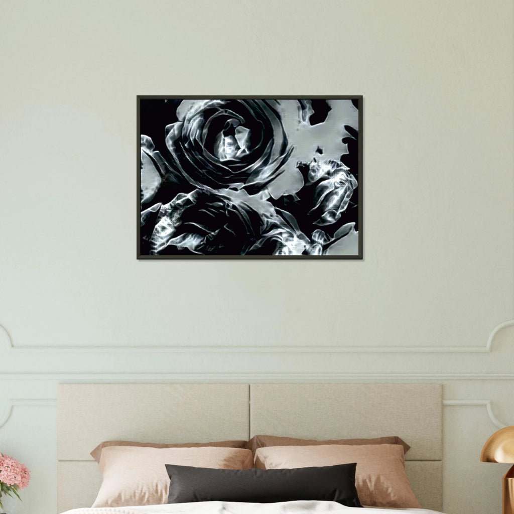 'DESIRE II' framed fine art giclée print above a bed