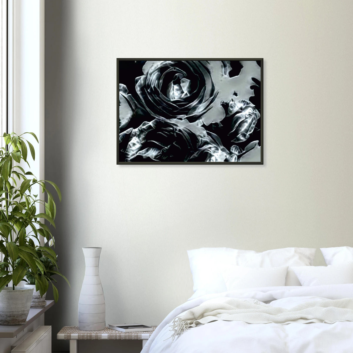 'DESIRE II' framed fine art giclée print in a bedroom