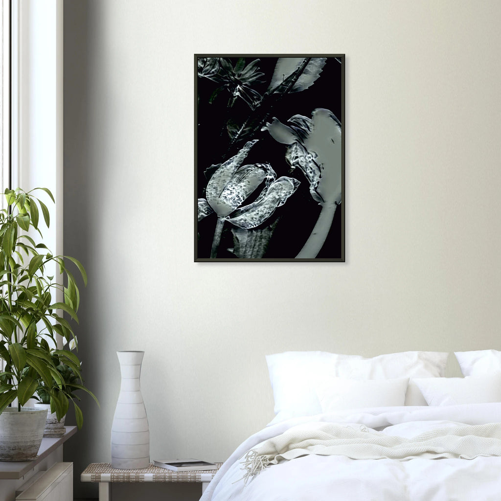 'FANTASY' framed fine art giclée print in a bedroom