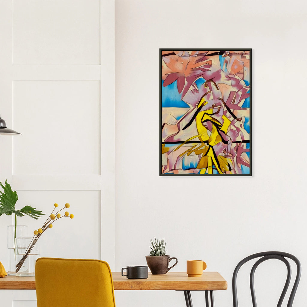'FREEDOM' framed fine art giclée print in a dining room