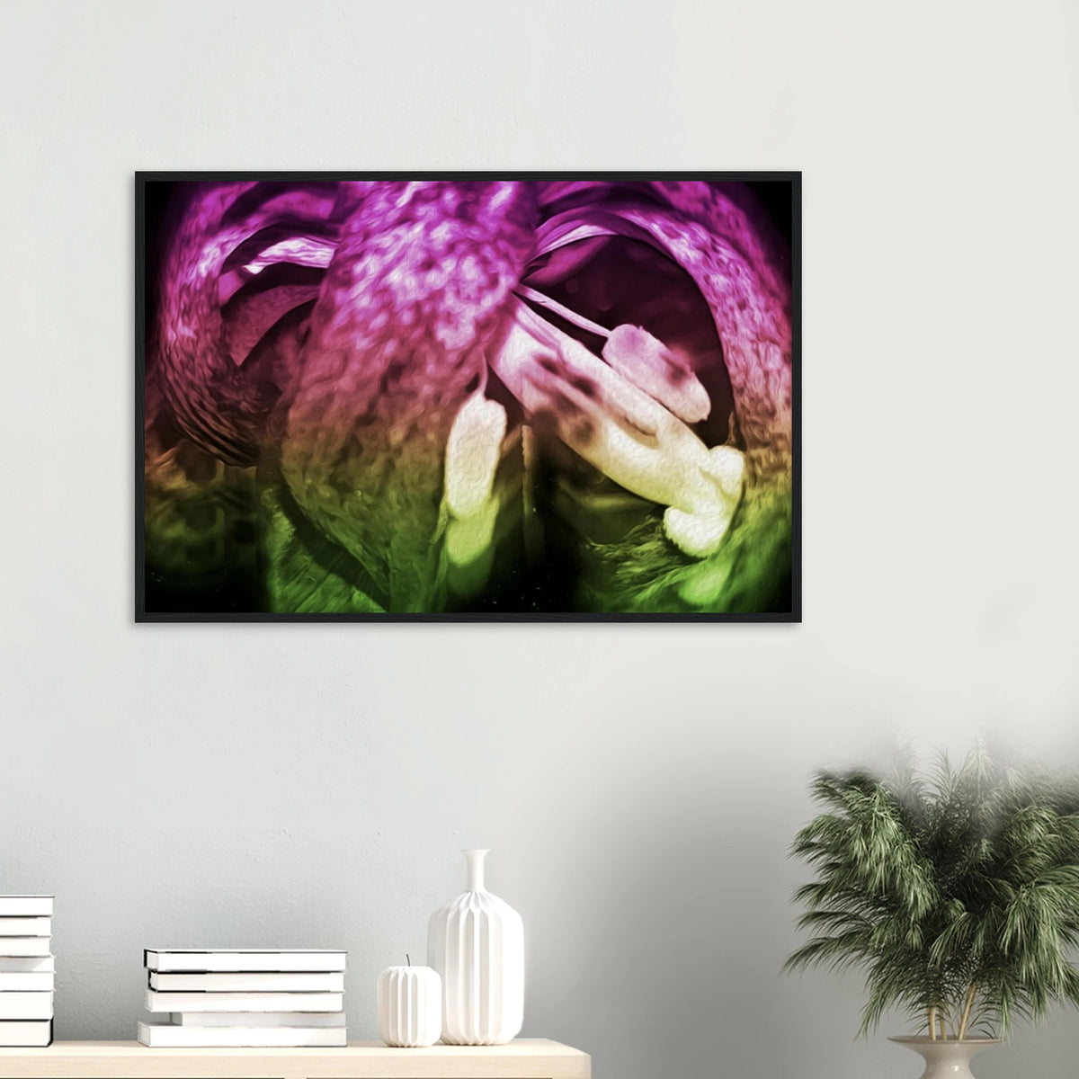 'Galaxy' framed fine art print in a living room
