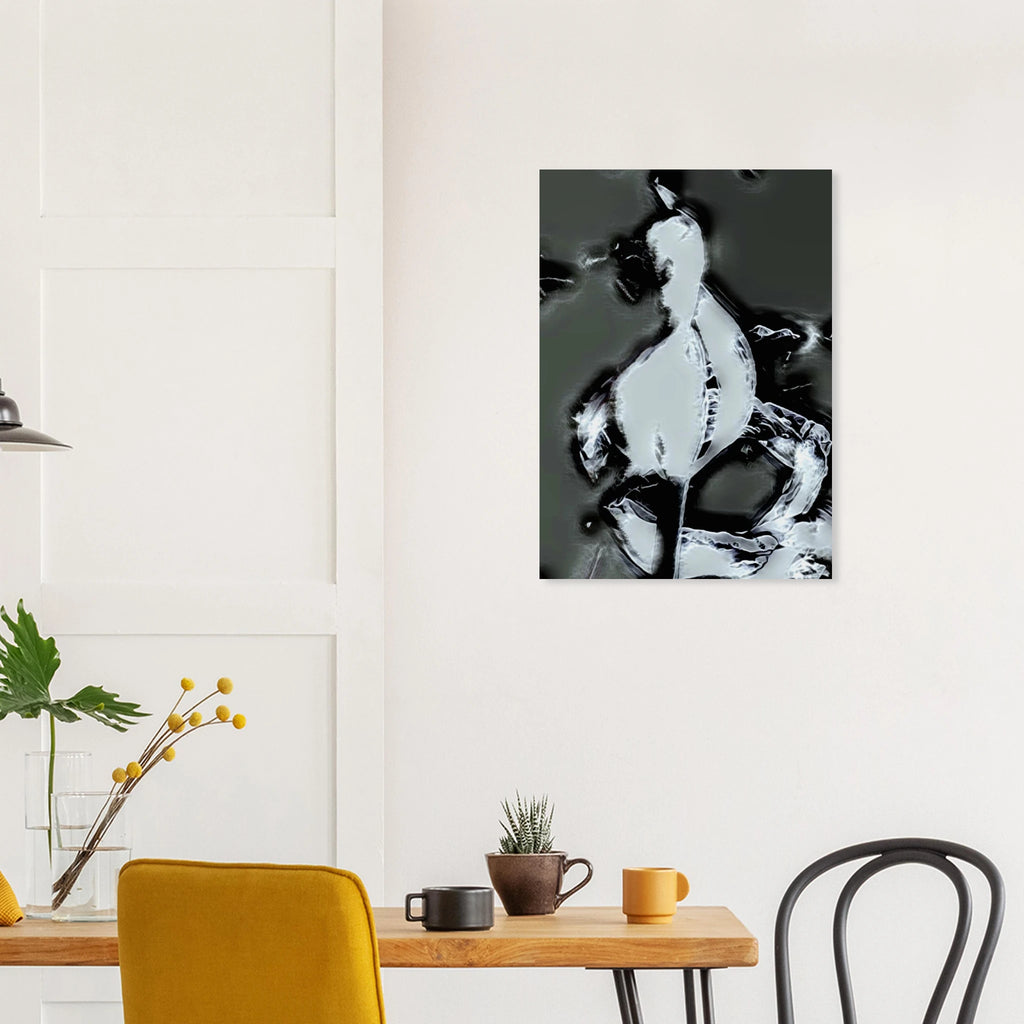 'ICEY' fine art giclée poster in a dining room