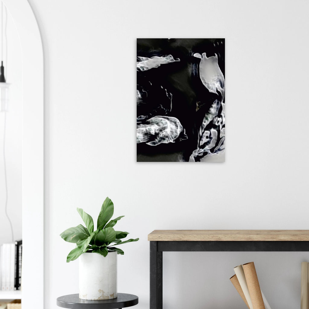 'IMAGINE' fine art giclée poster above a side table