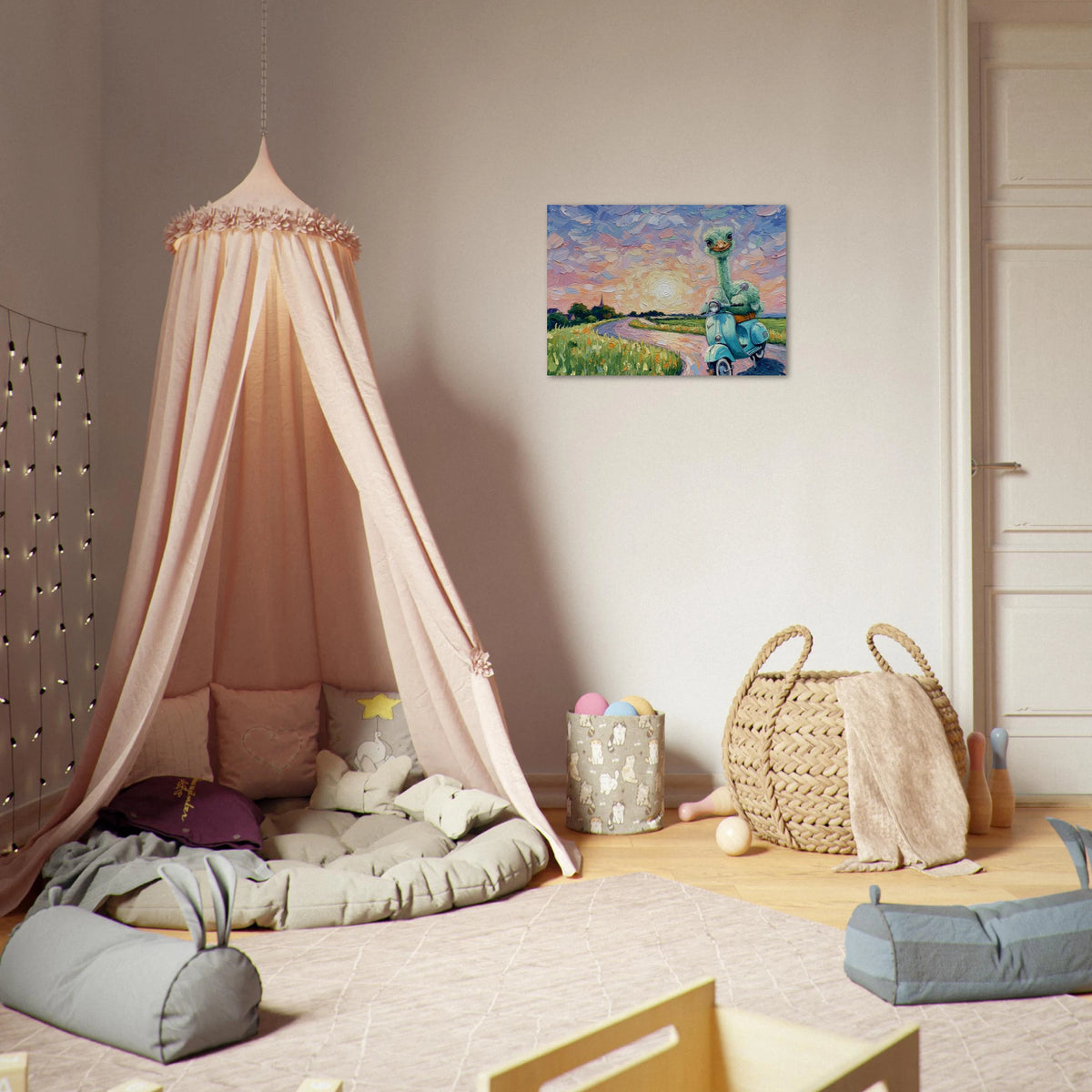 'Joy III' fine art giclée poster in a baby room