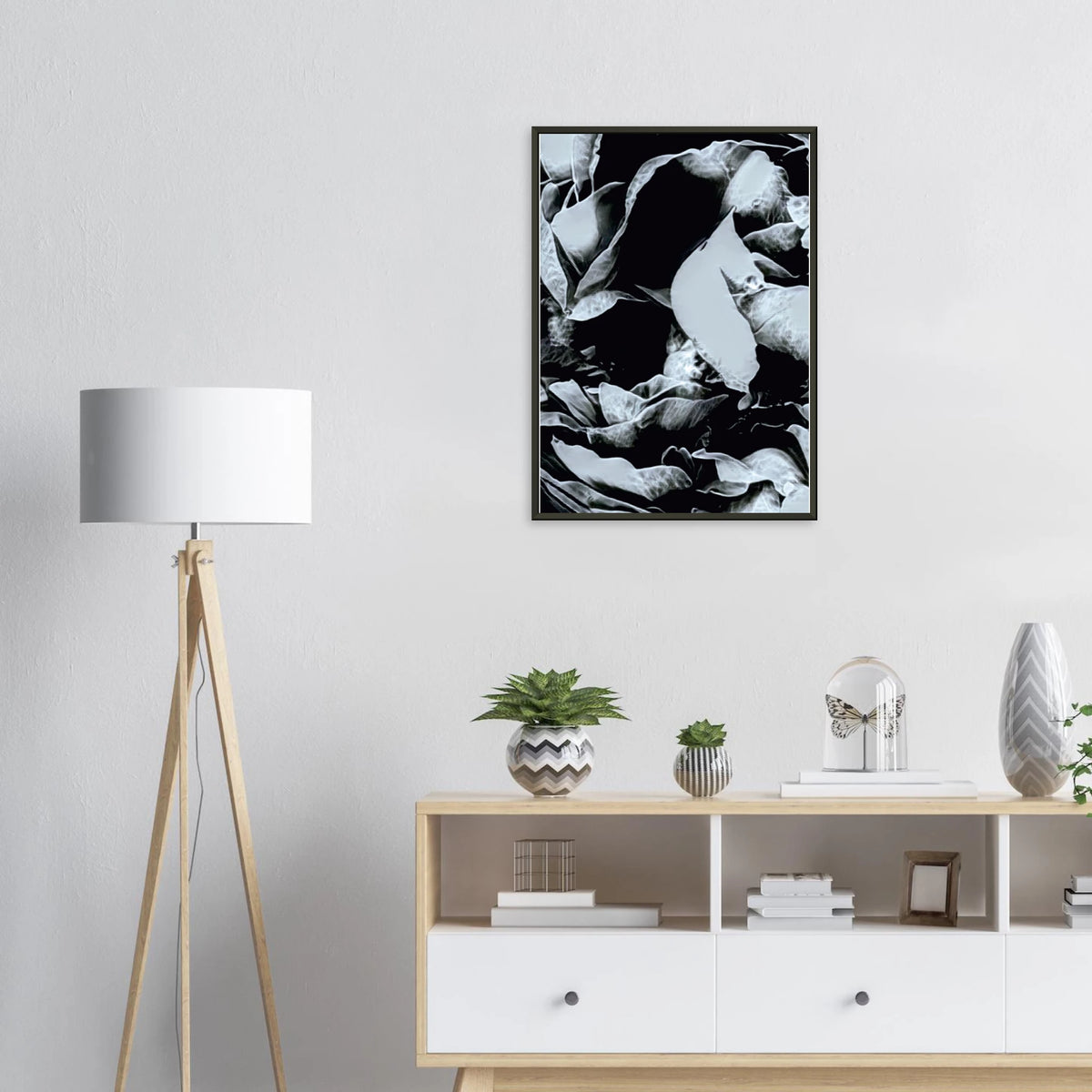 'LABYRINTH II' fine art giclée print as wall decor in a living room