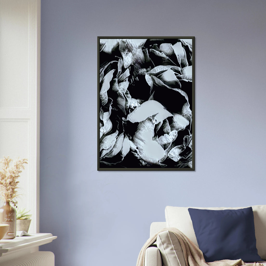 'LABYRINTH' framed art print above an armchair