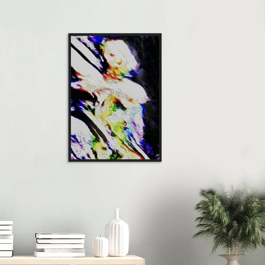 ‘Vamp’ framed fine art print in a living room