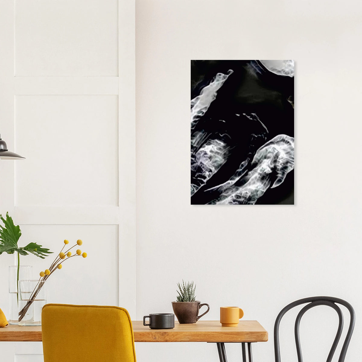  'ZEN' fine art giclée poster in a dining room